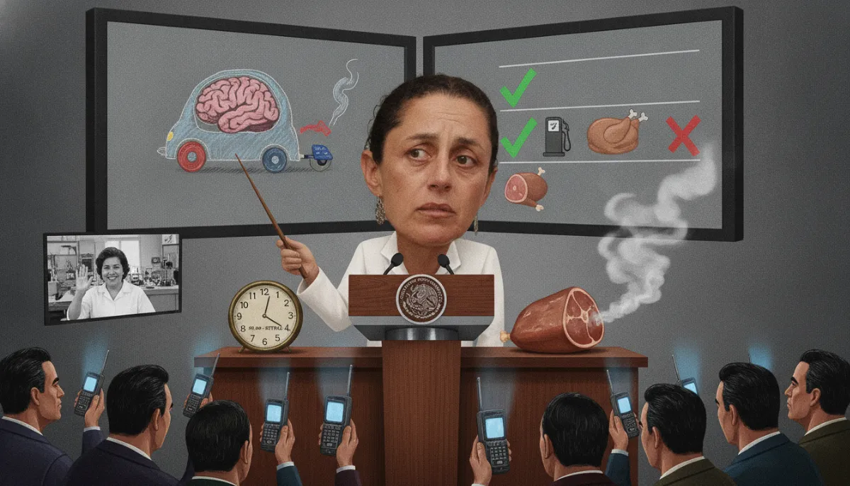Caricatura: Dopamina para el pueblo: la mañanera que scrolleó tu cerebro