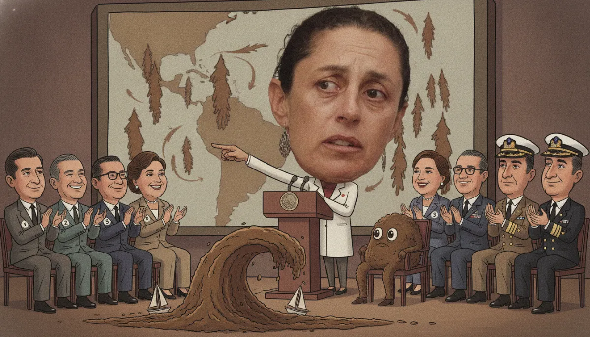 Caricatura: El sargazo llegó, se sentó en primera fila y aplaudió