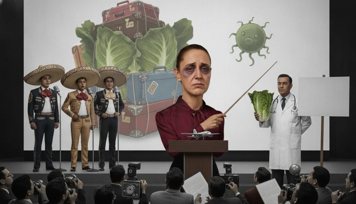 Caricatura: La lechuga viajera, la bacteria que era parásito y el país donde todo salió negativo