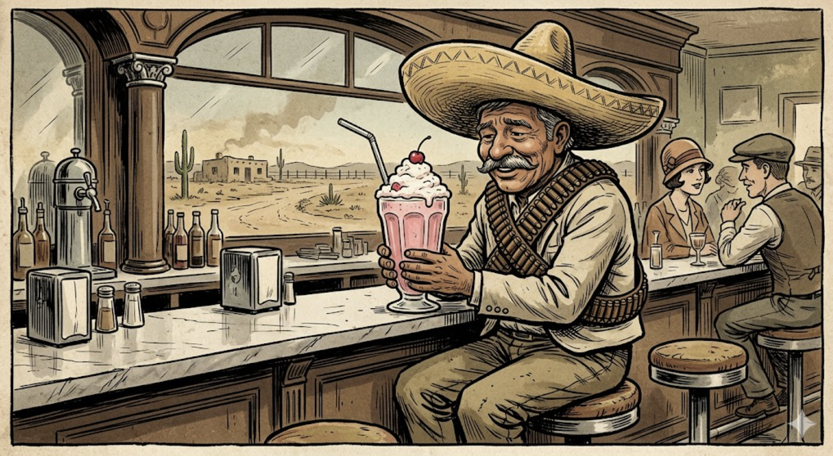Pancho Villa y la malteada de fresa: la Revolución que se peleaba por un popote