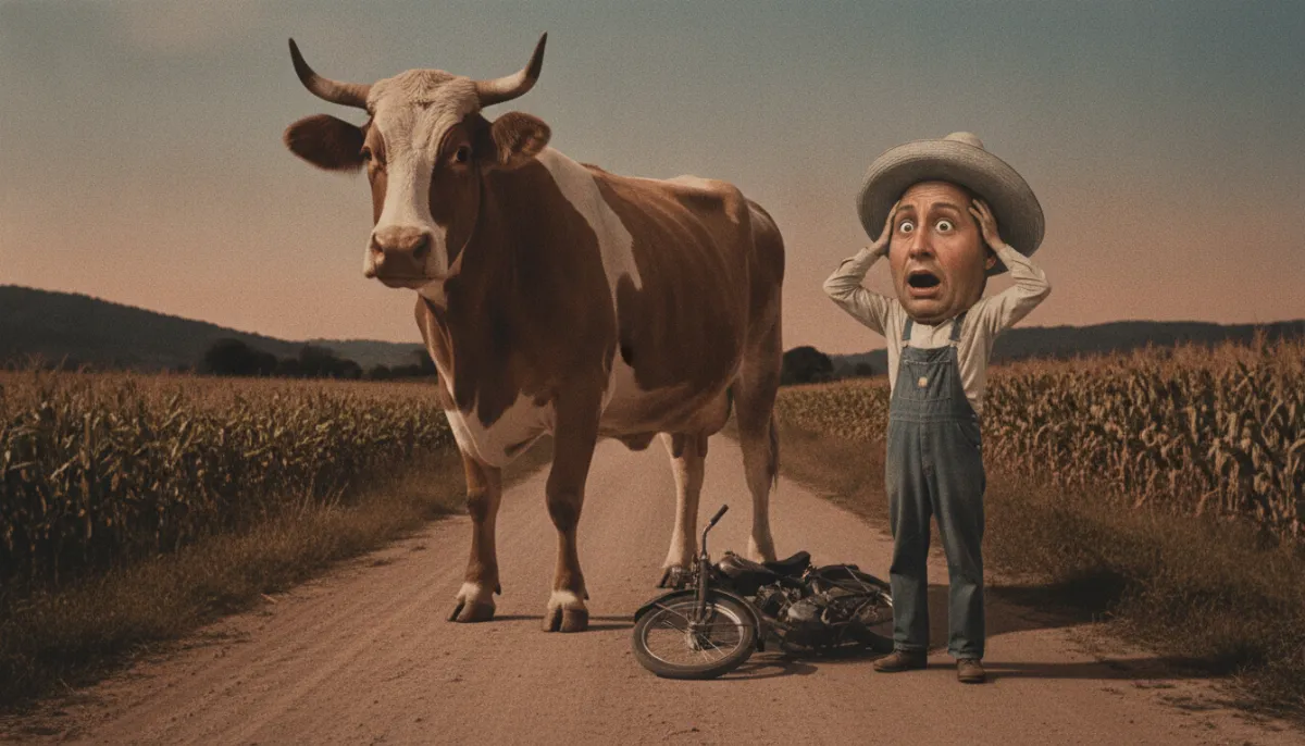 La vaca que gobernó por un instante la carretera Huetamo-San Lucas