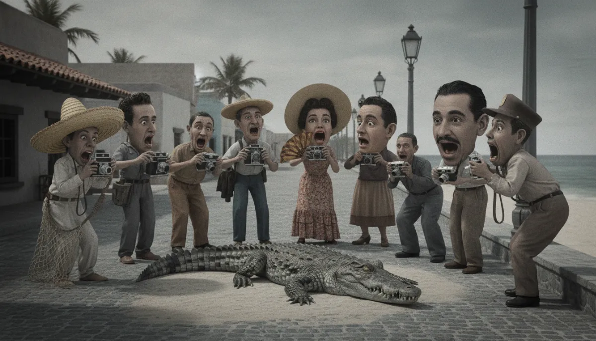 El cocodrilo que se estrenó como el mejor guía del Malecón