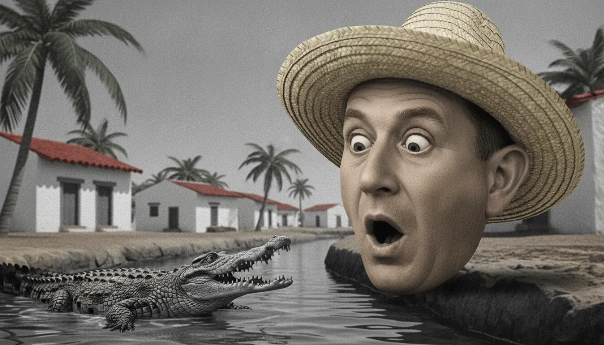 El cocodrilo no cruzó la línea: la línea se mudó con todo y mar a su comedor