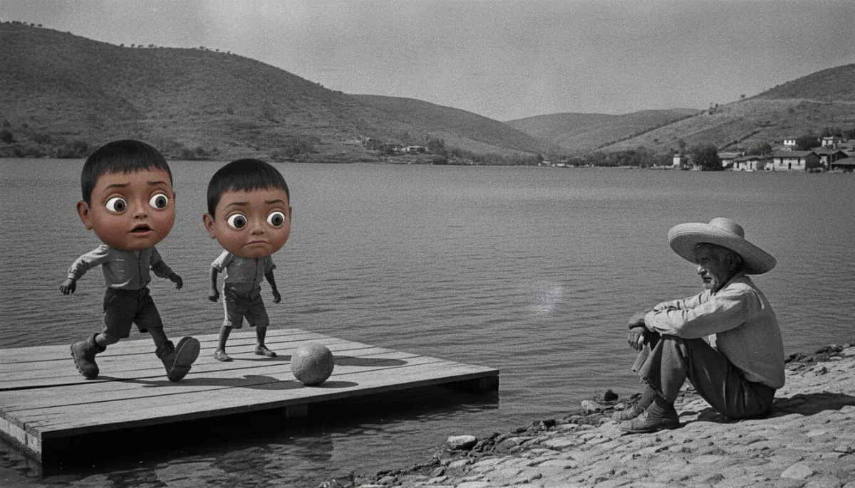 Chapala inventa el futbol que se va flotando